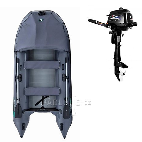 Člun GLADIATOR ACTIVE C330AL dark grey- nafukovací člun s hliníkovou podlahou