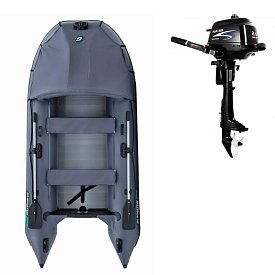 Člun GLADIATOR ACTIVE C330AL dark grey- nafukovací člun s hliníkovou podlahou