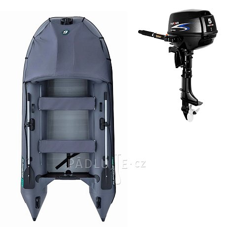 Člun GLADIATOR ACTIVE C330AL dark grey- nafukovací člun s hliníkovou podlahou