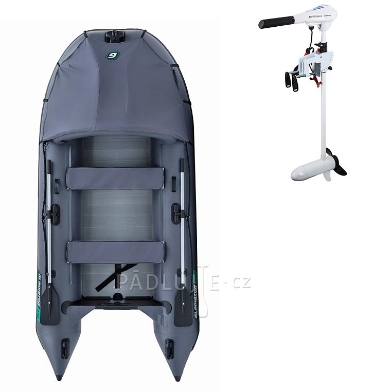 Člun GLADIATOR ACTIVE C330AL grey- nafukovací člun s hliníkovou podlahou