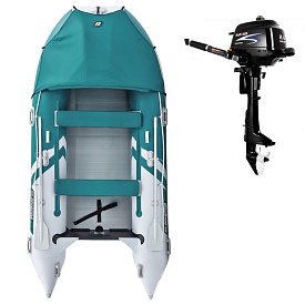 Člun GLADIATOR ACTIVE C420AL sea green - nafukovací člun s hliníkovou podlahou