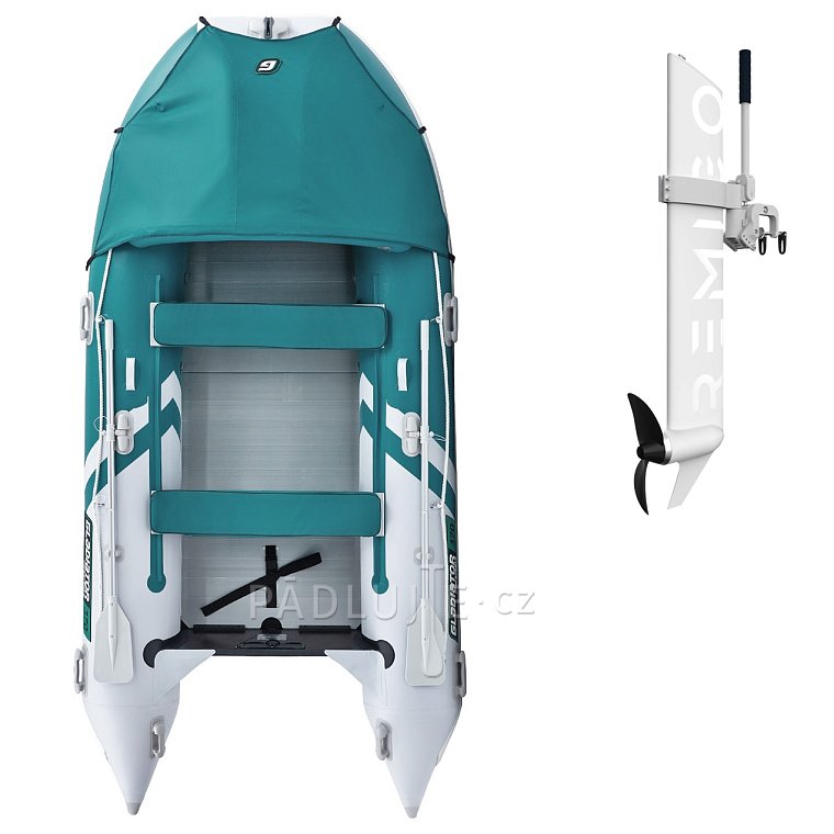 Člun GLADIATOR ACTIVE C420AL sea green - nafukovací člun s hliníkovou podlahou