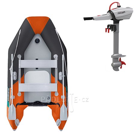 Člun GLADIATOR LIGHT AK280AD orange dark grey - nafukovací člun s vysokotlakou podlahou