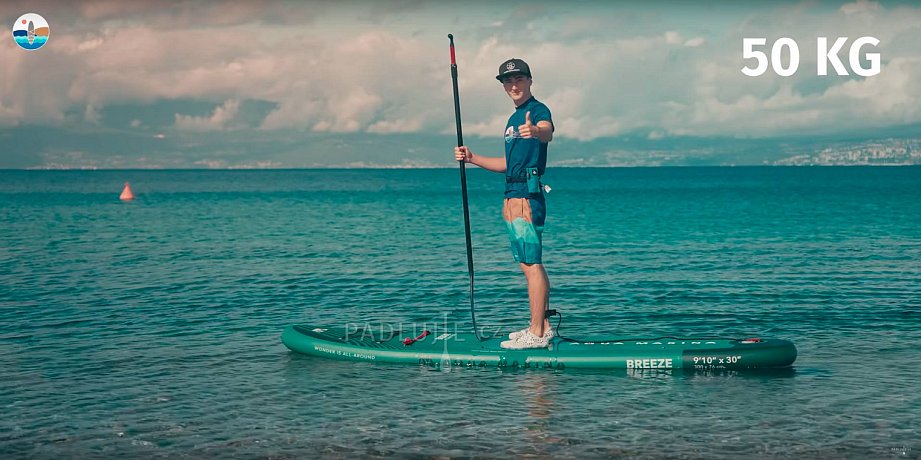 AQUA MARINA BREEZE 9'10 Silver tree, MONSTER 12'0 Sky Glider 2026 - Rodinná sada nafukovacích paddleboardů