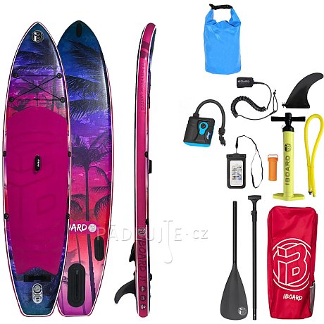 Paddleboard iBOARD 11' PURPLE PALM - nafukovací