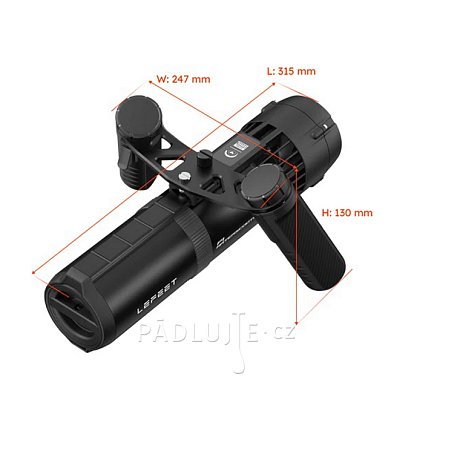 Elektrický vodní skútr LEFEET P1 BLACK 100Wh, 20lb