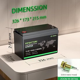 Baterie IMPROVE 100Ah 12.8V  LiFePO4 Bluetooth