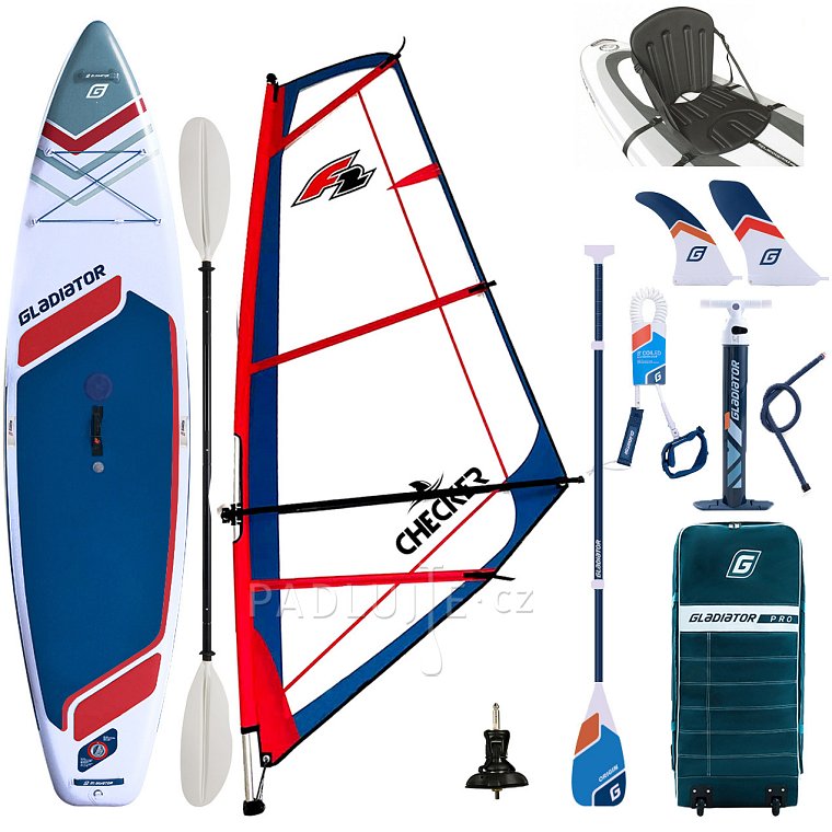 Paddleboard GLADIATOR WindSUP 11'6 2026 komplet s plachtou - nafukovací paddleboard, windsurfing i kajak