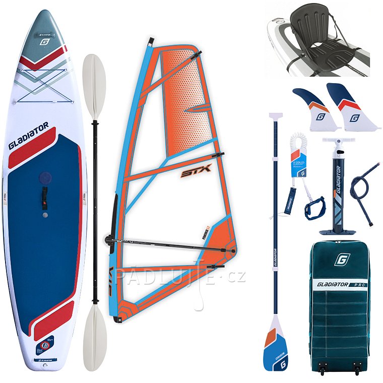 Paddleboard GLADIATOR WindSUP 11'6 2026 komplet s plachtou - nafukovací paddleboard, windsurfing i kajak