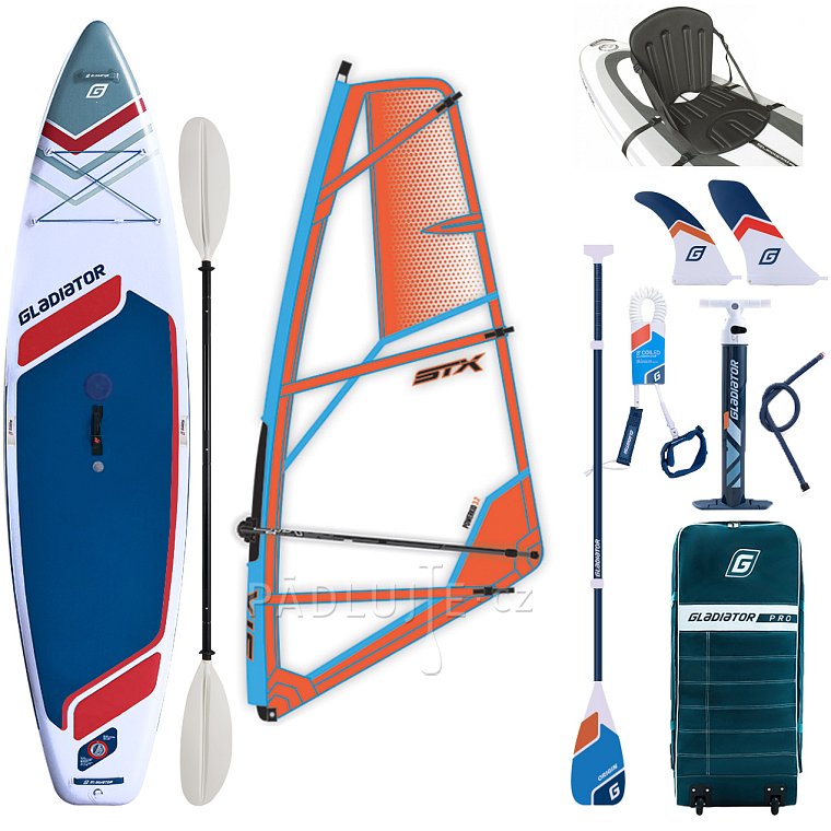 Paddleboard GLADIATOR WindSUP 11'6 2026 komplet s plachtou - nafukovací paddleboard, windsurfing i kajak