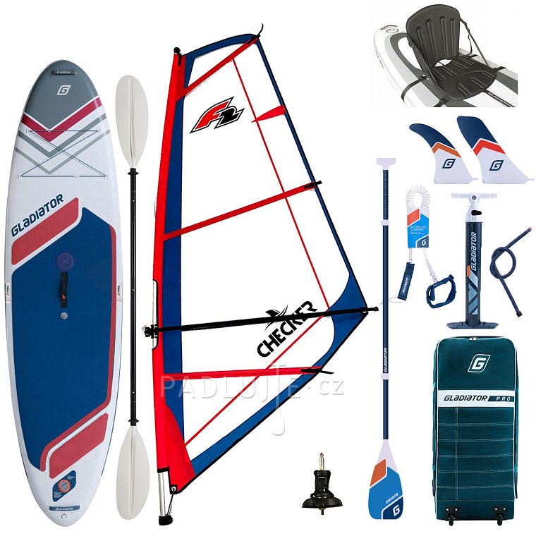 Paddleboard GLADIATOR WindSUP 10'7 2026 komplet s plachtou - nafukovací paddleboard, windsurfing i kajak