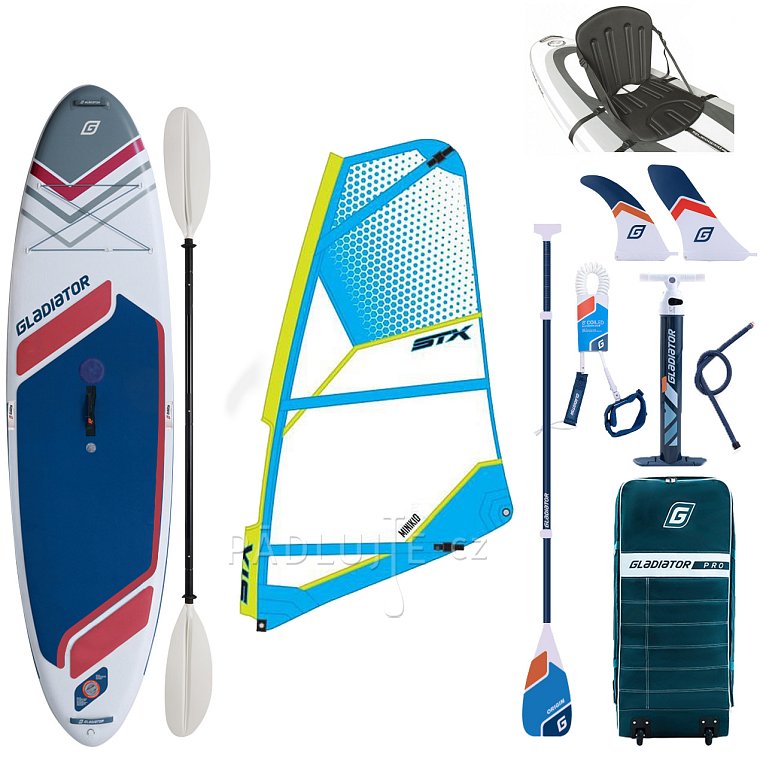 Paddleboard GLADIATOR WindSUP 10'7 2026 komplet s plachtou - nafukovací paddleboard, windsurfing i kajak