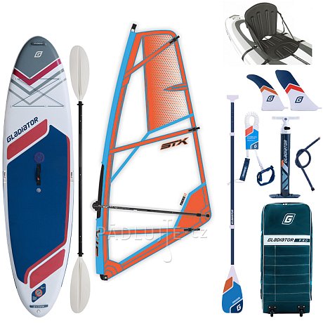 Paddleboard GLADIATOR WindSUP 10'7  2026 komplet s plachtou - nafukovací paddleboard, windsurfing i kajak