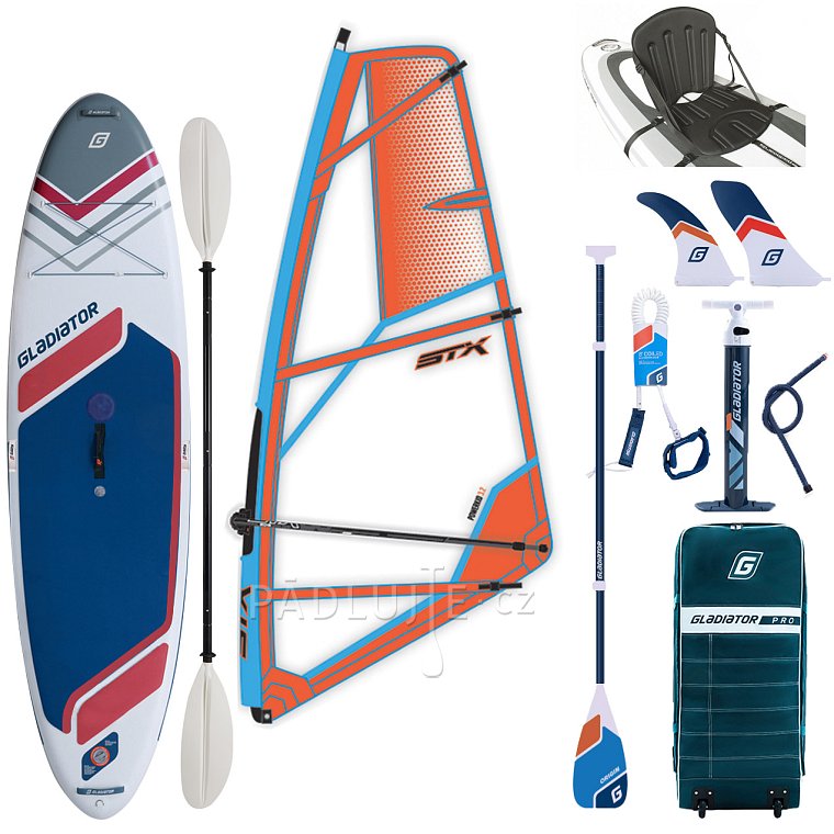 Paddleboard GLADIATOR WindSUP 10'7 2026 komplet s plachtou - nafukovací paddleboard, windsurfing i kajak