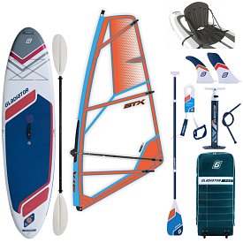 Paddleboard GLADIATOR WindSUP 10'7  2026 komplet s plachtou - nafukovací paddleboard, windsurfing i kajak