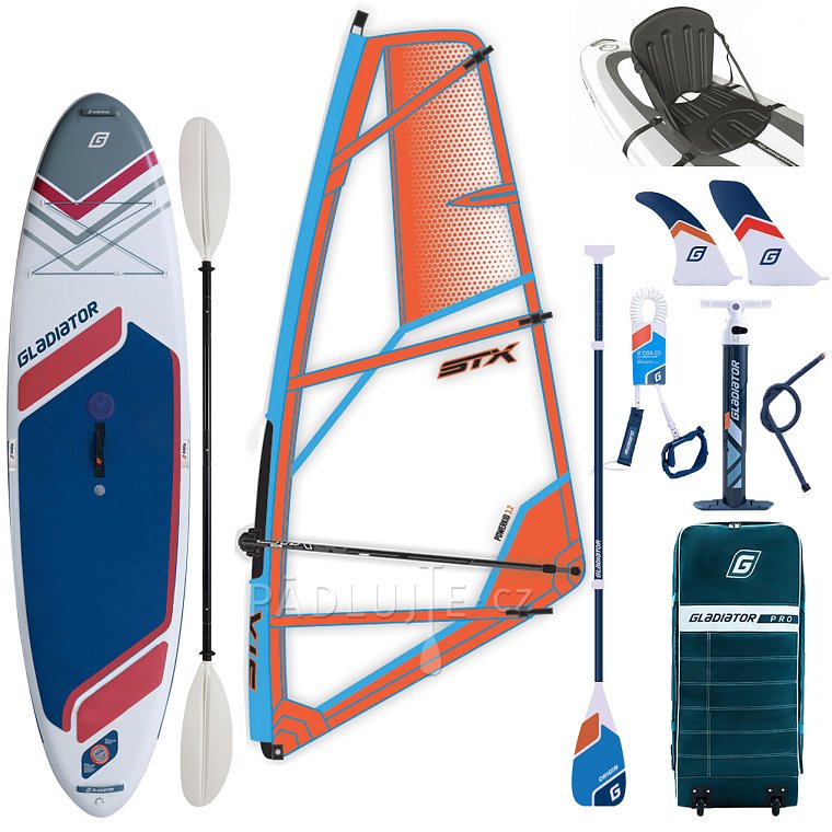 Paddleboard GLADIATOR WindSUP 10'7 2026 komplet s plachtou - nafukovací paddleboard, windsurfing i kajak