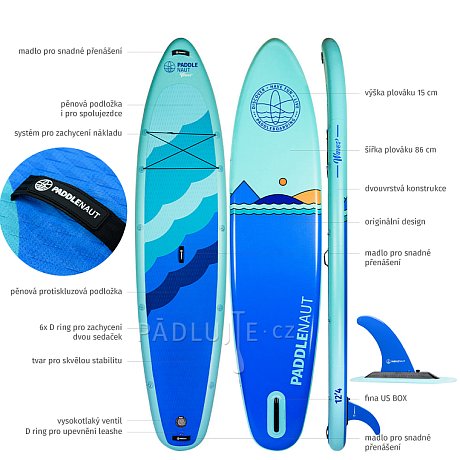 Paddleboard PADDLENAUT WAVE MULTI 12'4'' MINICOMBO 2026 - nafukovací