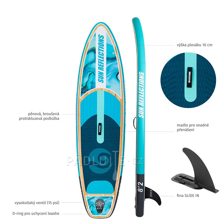 Paddleboard SUN REFLECTIONS Kids 8'2'' Ocean Mirage - nafukovací