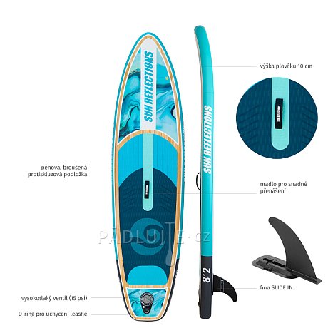 Paddleboard SUN REFLECTIONS Kids 8'2''  Ocean Mirage - nafukovací
