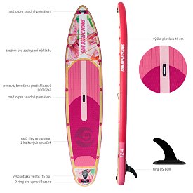 Paddleboard SUN REFLECTIONS MULTI 12'4'' MINICOMBO Soft Blush - nafukovací