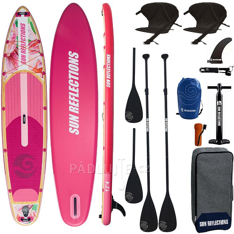Paddleboard SUN REFLECTIONS MULTI 12'4'' MINICOMBO Suft Blush - nafukovací