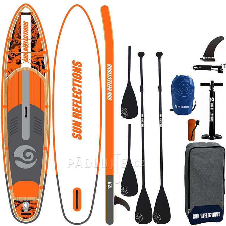 Paddleboard SUN REFLECTIONS MULTI 12'4'' MINICOMBO Orange - nafukovací