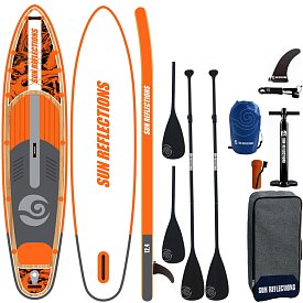 Paddleboard SUN REFLECTIONS MULTI 12'4'' MINICOMBO Orange - nafukovací