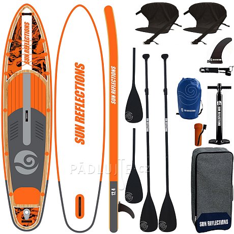 Paddleboard SUN REFLECTIONS MULTI 12'4'' MINICOMBO Orange - nafukovací