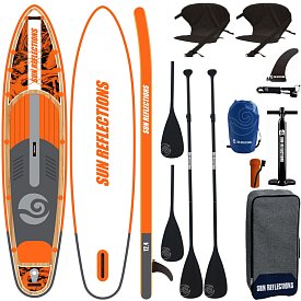 Paddleboard SUN REFLECTIONS MULTI 12'4'' MINICOMBO Orange - nafukovací
