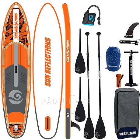 Paddleboard SUN REFLECTIONS MULTI 12'4'' MINICOMBO Orange - nafukovací