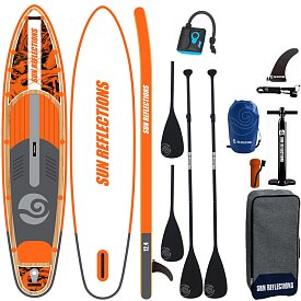 Paddleboard SUN REFLECTIONS MULTI 12'4'' MINICOMBO Orange - nafukovací