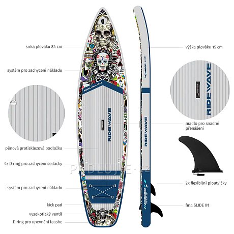 Paddleboard RIDEWAVE New Voyager 11'6'' Touring - nafukovací
