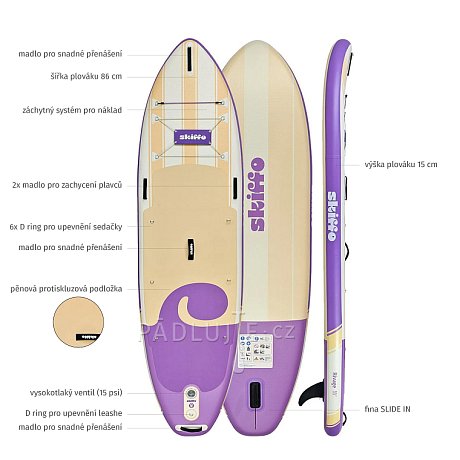 Paddleboard SKIFFO Rivage Parma 11' COMBO - nafukovací