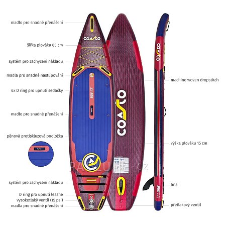 Paddleboard COASTO Regent Odyssey 11'8 - nafukovací
