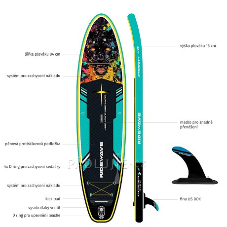 Paddleboard RIDEWAVE Nebula Pard 11'6'' Combo - nafukovací