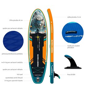 Paddleboard RIDEWAVE Stellar Yeti 10' Combo - nafukovací