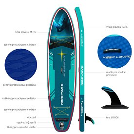 Paddleboard RIDEWAVE Abyssoul 11' Combo - nafukovací
