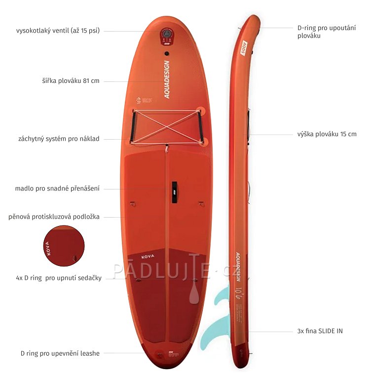 Paddleboard AQUADESIGN Kova 10'6'' - nafukovací