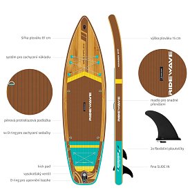 Paddleboard RIDEWAVE New Voyager 10'6'' Touring - nafukovací